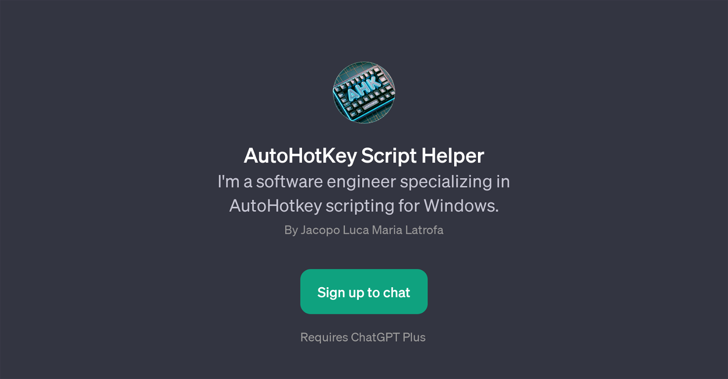 AutoHotKey Script Helper website