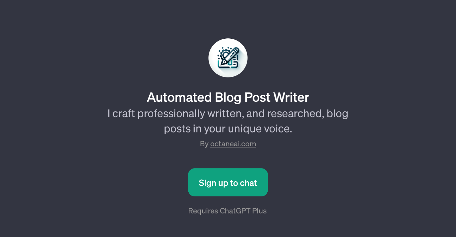 Automated Blog Post Writer website