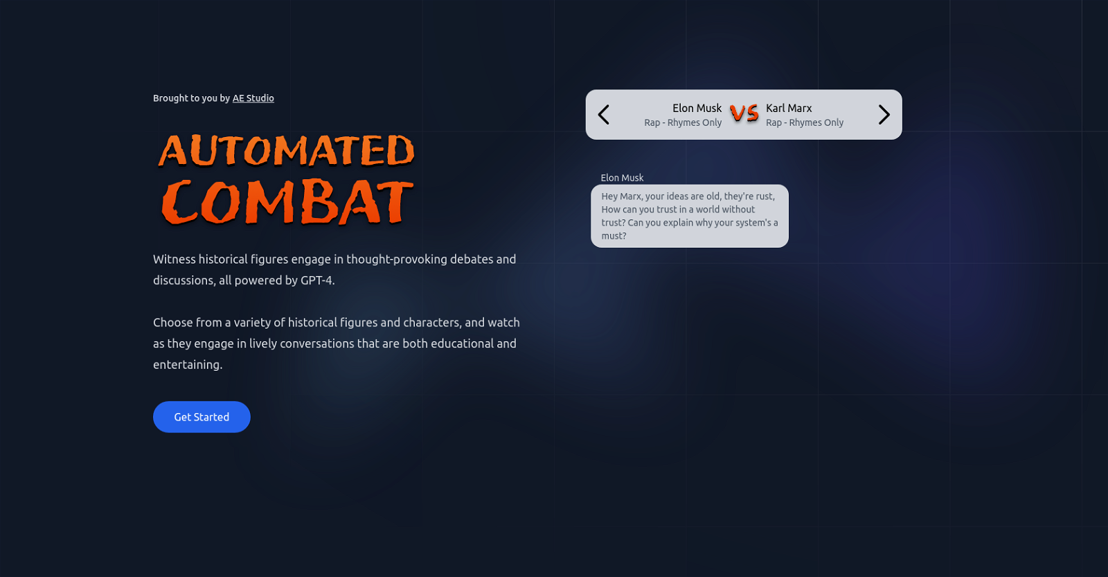 Automated Combat website