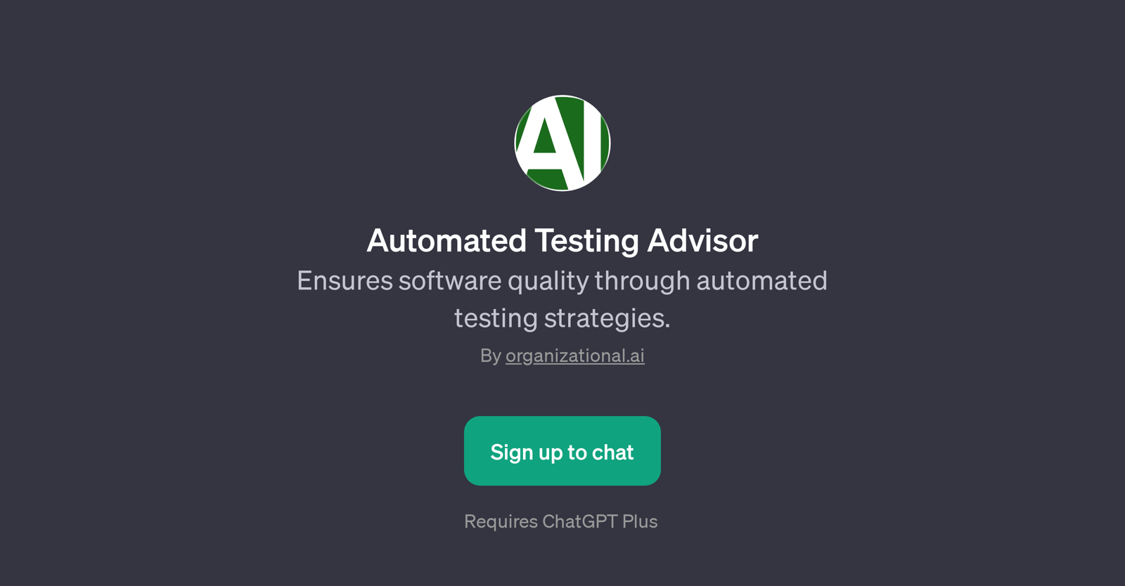 Automated Testing Advisor website