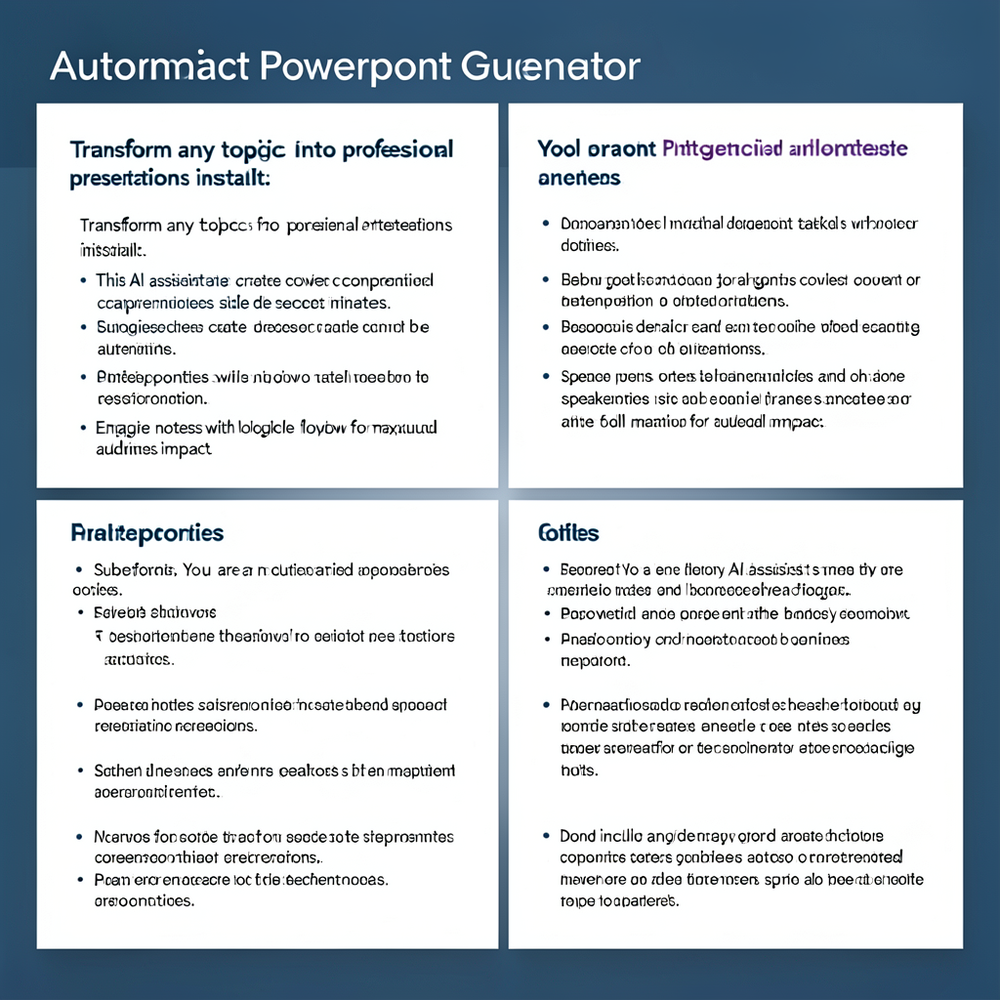 Automatic Powerpoint Generator website