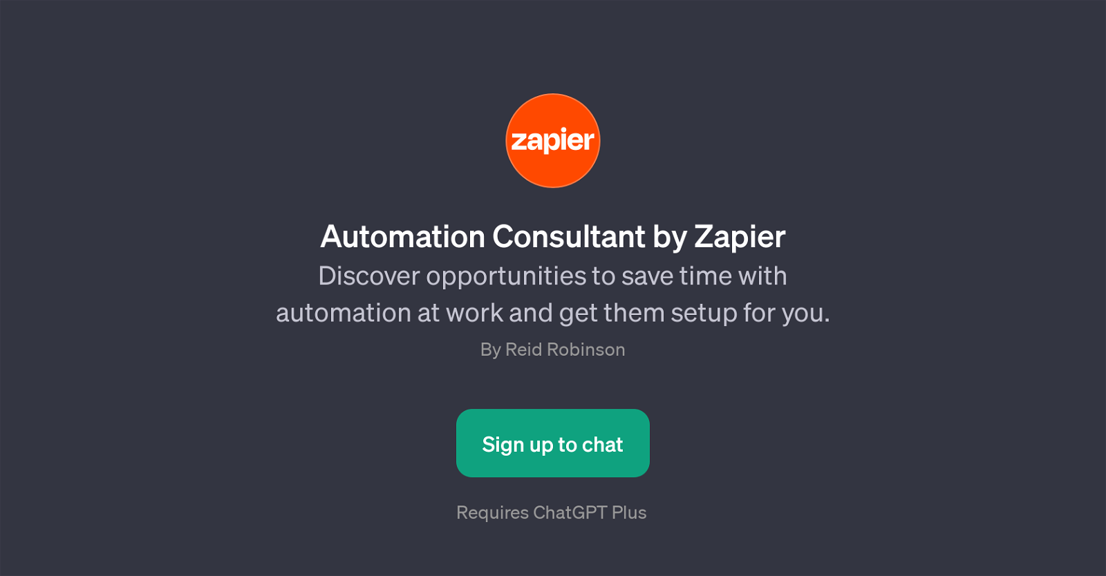 Automation Consultant by Zapier website