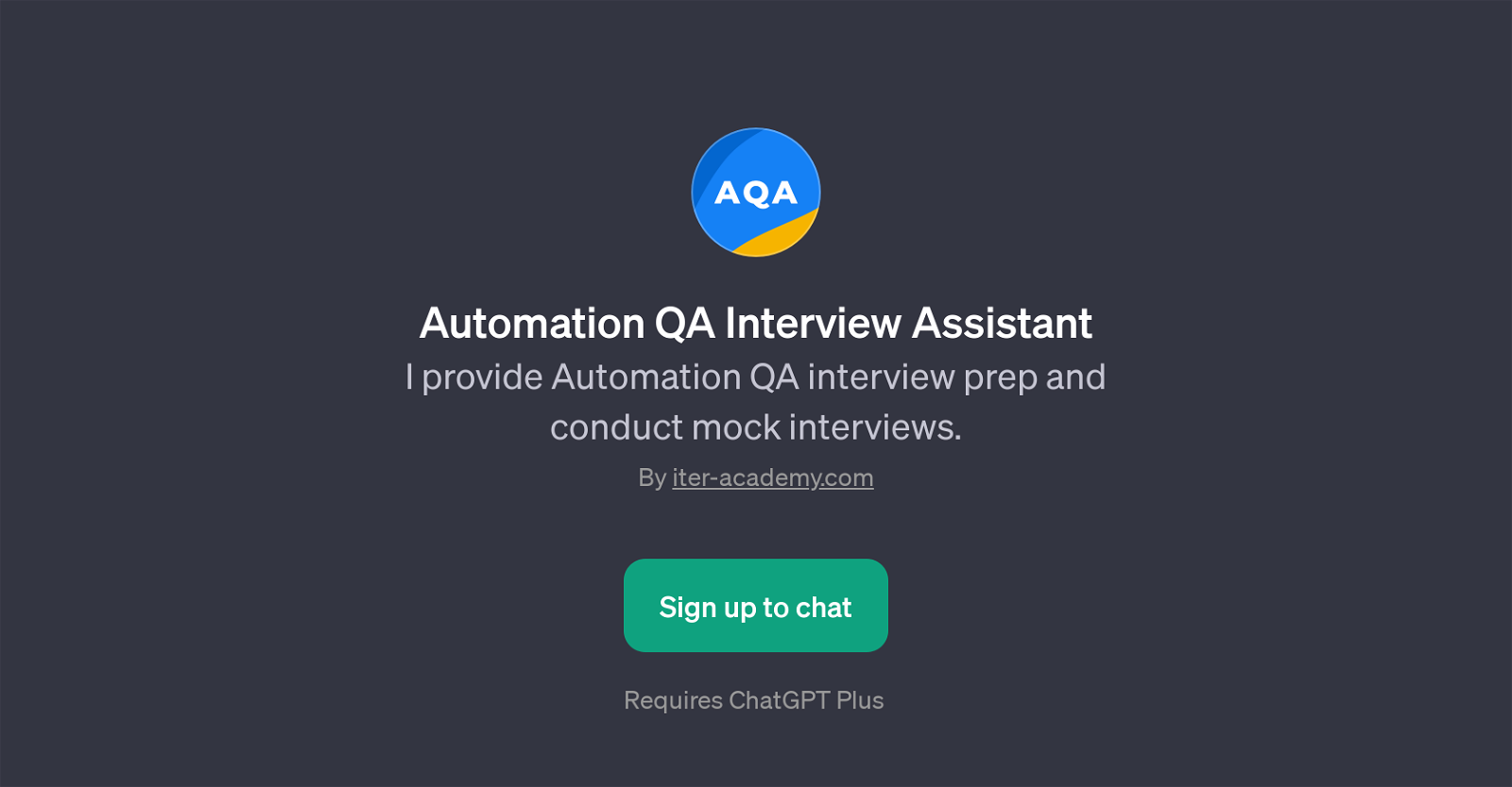 Automation QA Interview Assistant website