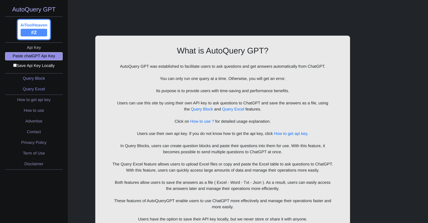 AutoQuery website