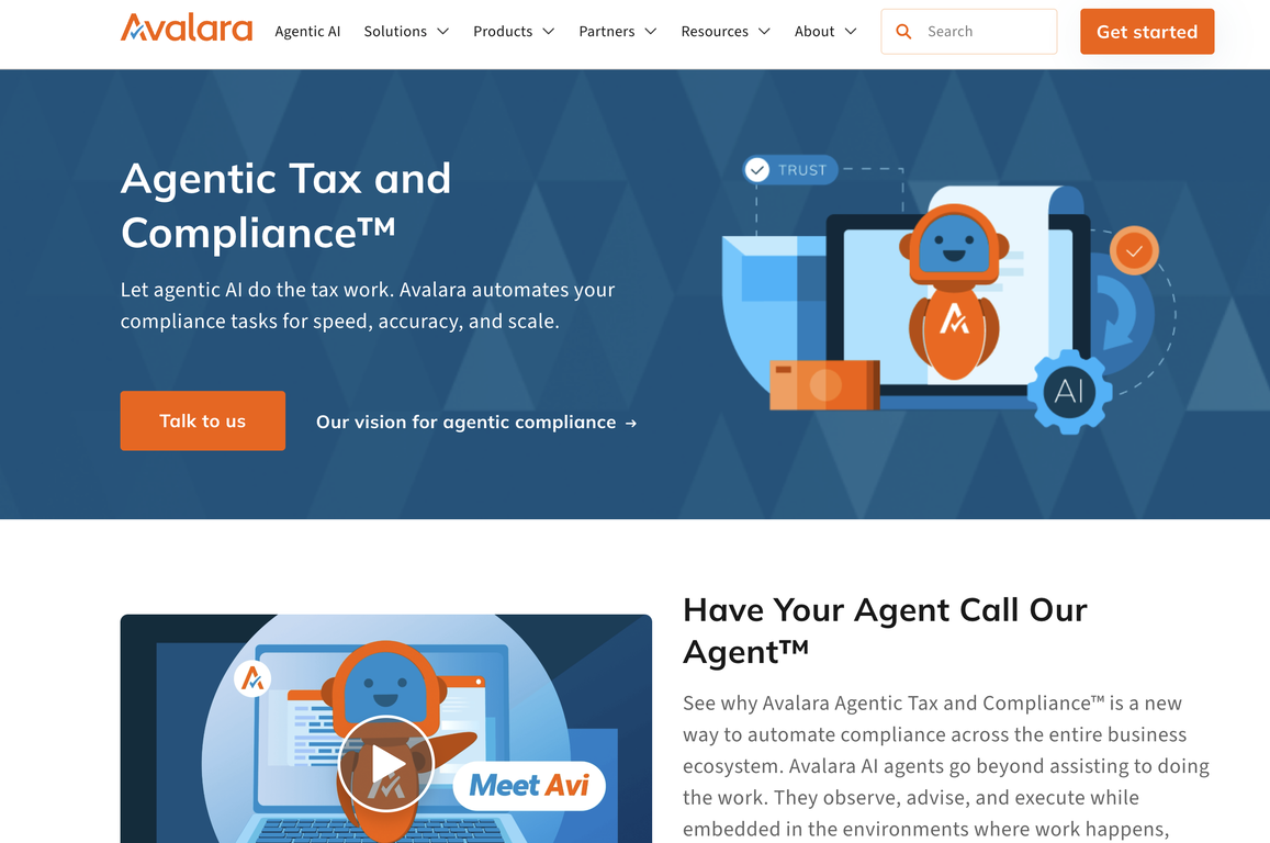 Avalara website