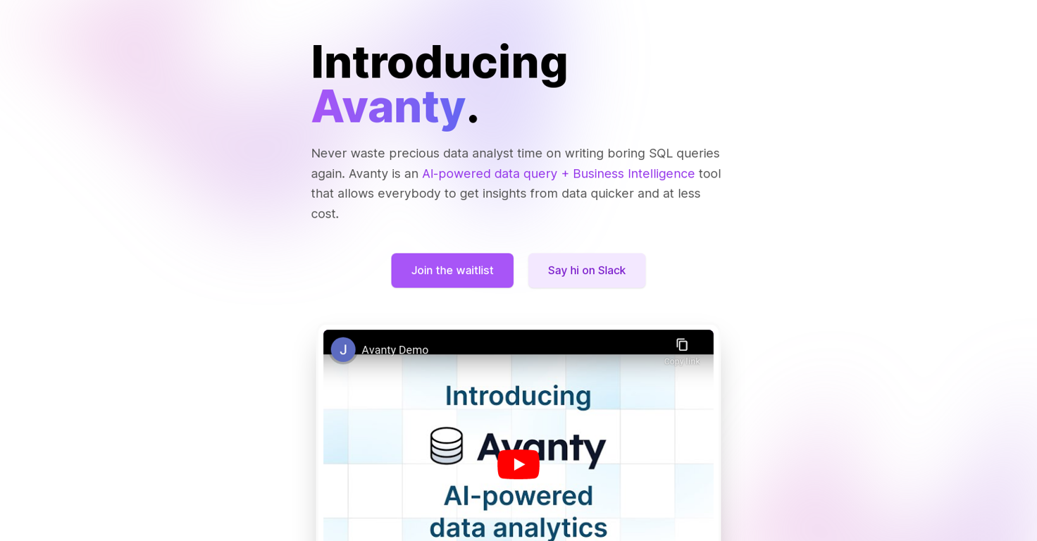 Avanty website