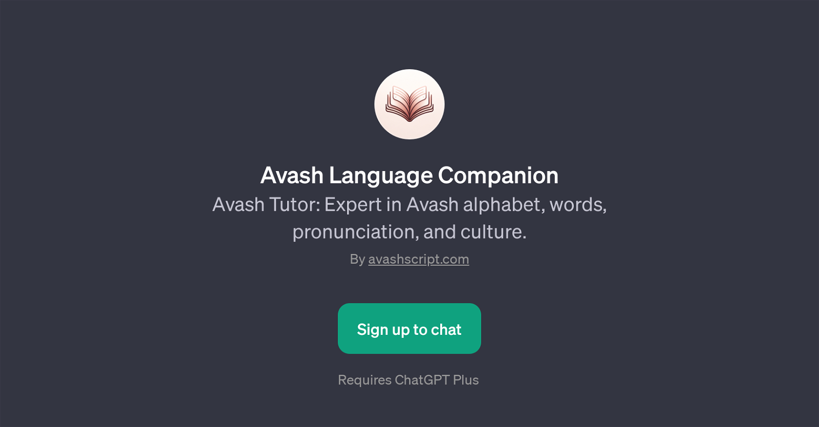Avash Language Companion website