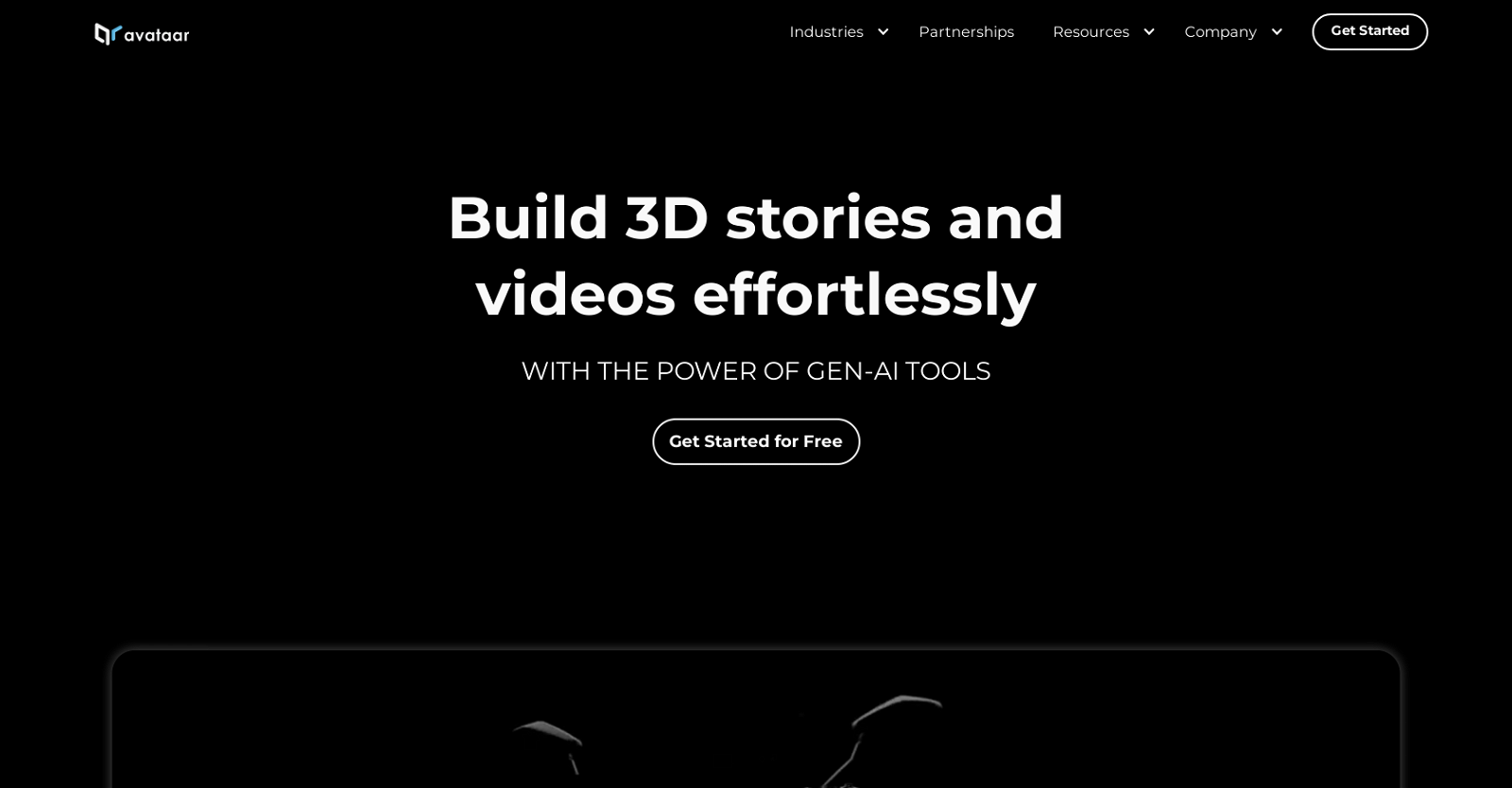 Avataar's GenAI Creator website