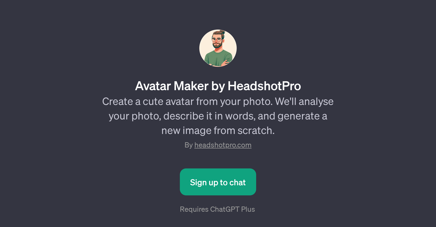 Avatar Maker by HeadshotPro website