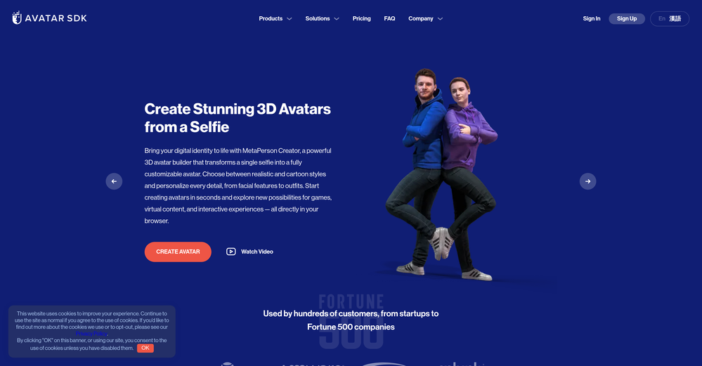 Avatar SDK website