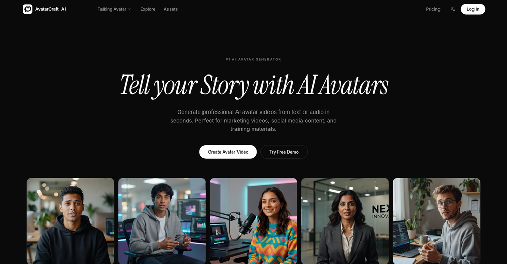 AvatarCraft AI website