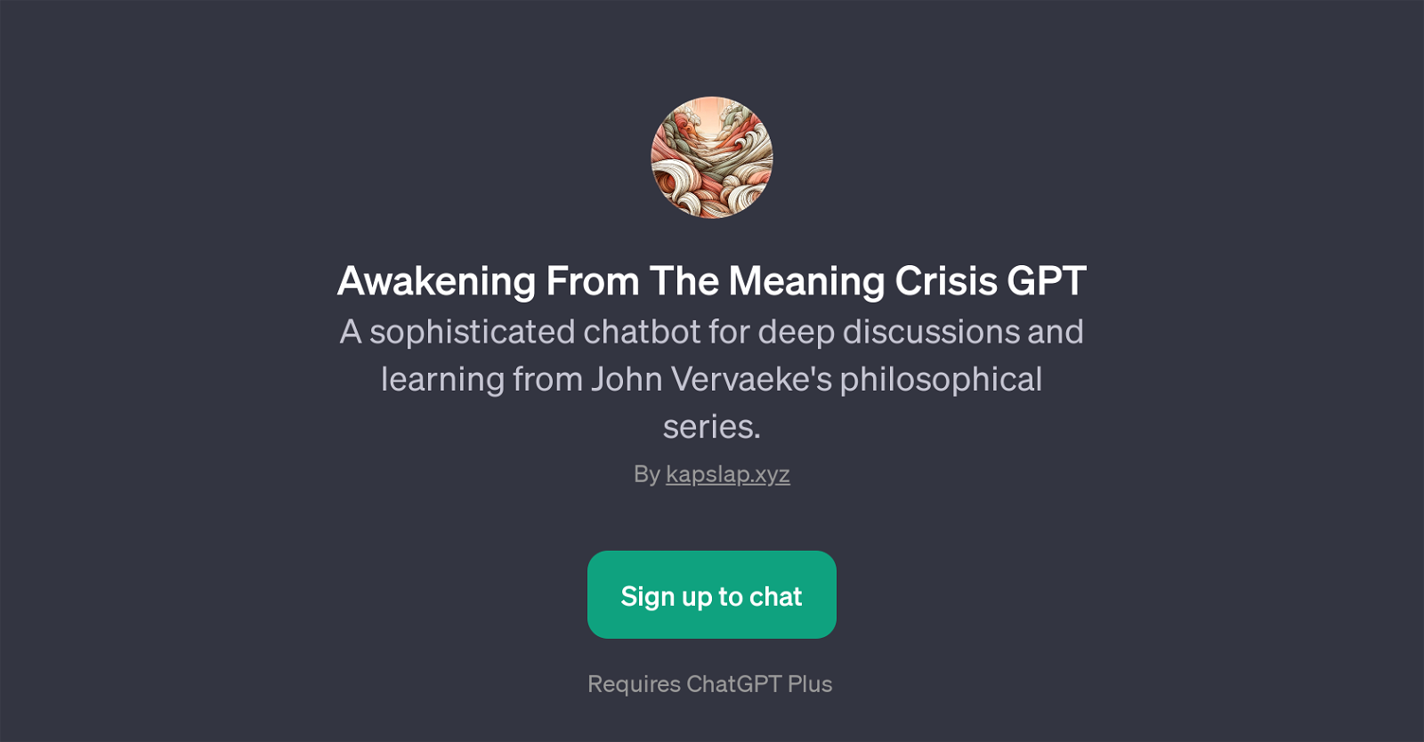 Awakening From The Meaning Crisis GPT website
