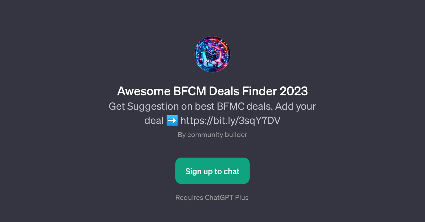 Awesome BFCM Deals Finder 2023 website