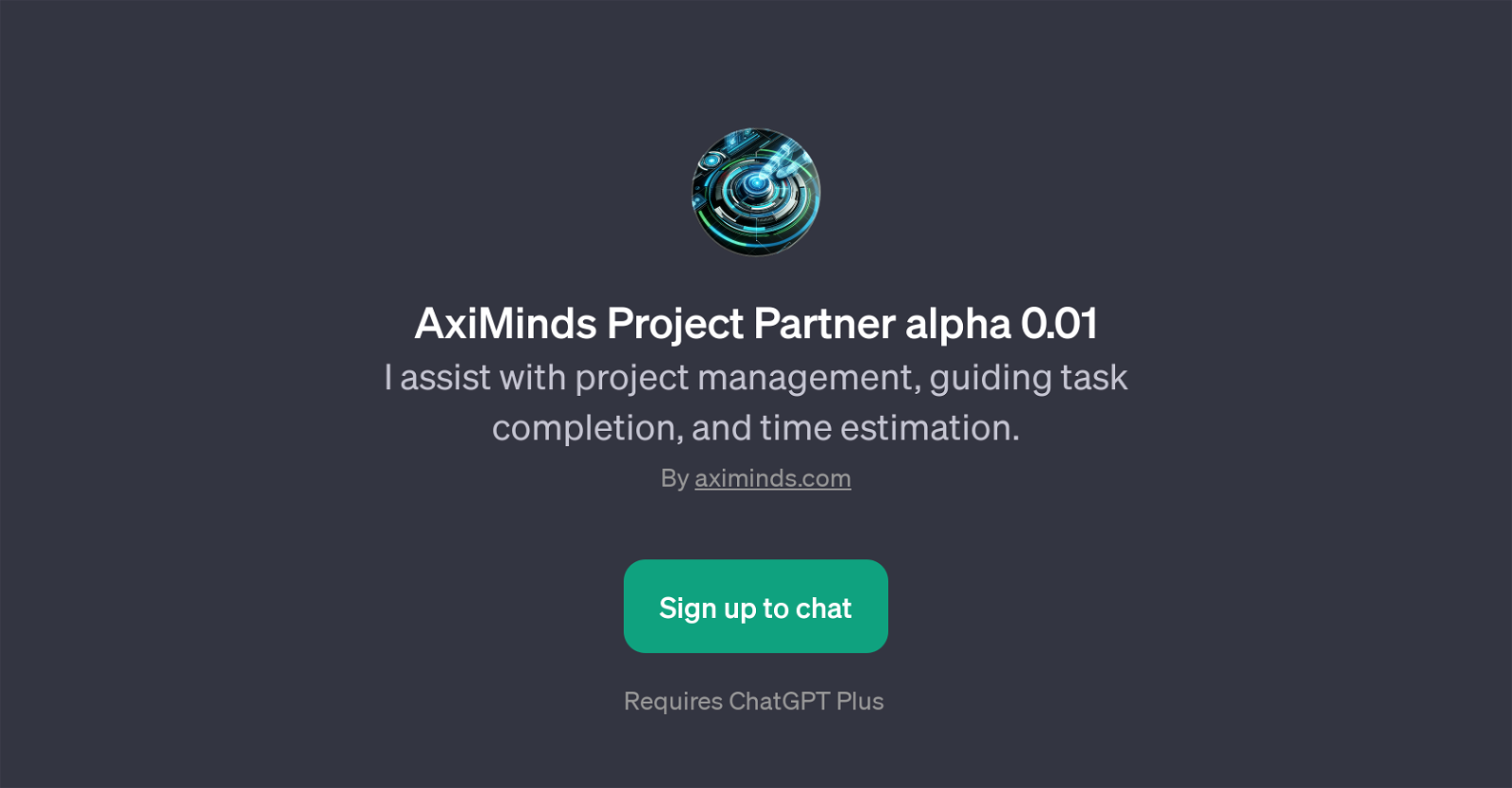 AxiMinds Project Partner alpha 0.01 website