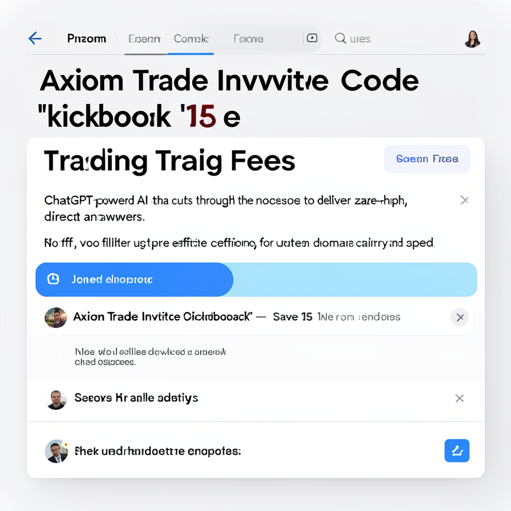 Axiom Trade Invite Code "kickback" – Save 15% on Trading Fees website
