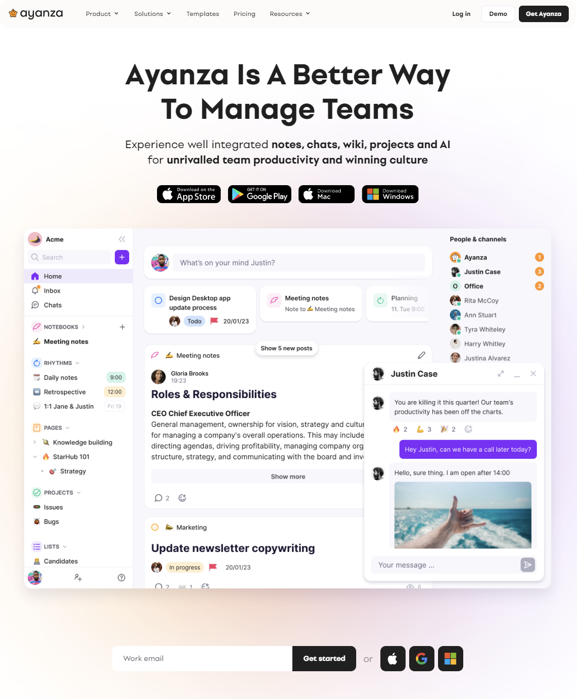 Ayanza website