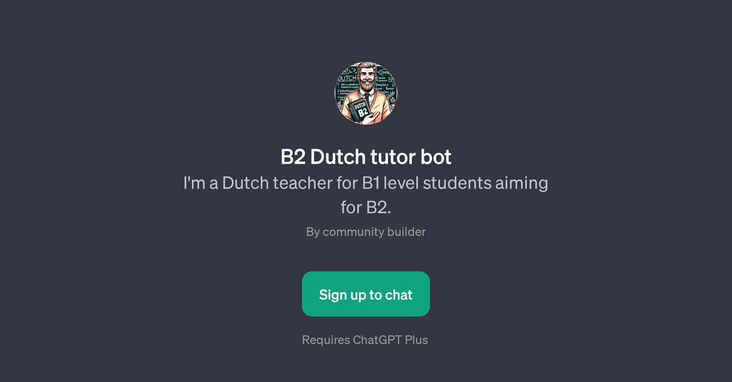 B2 Dutch tutor bot website