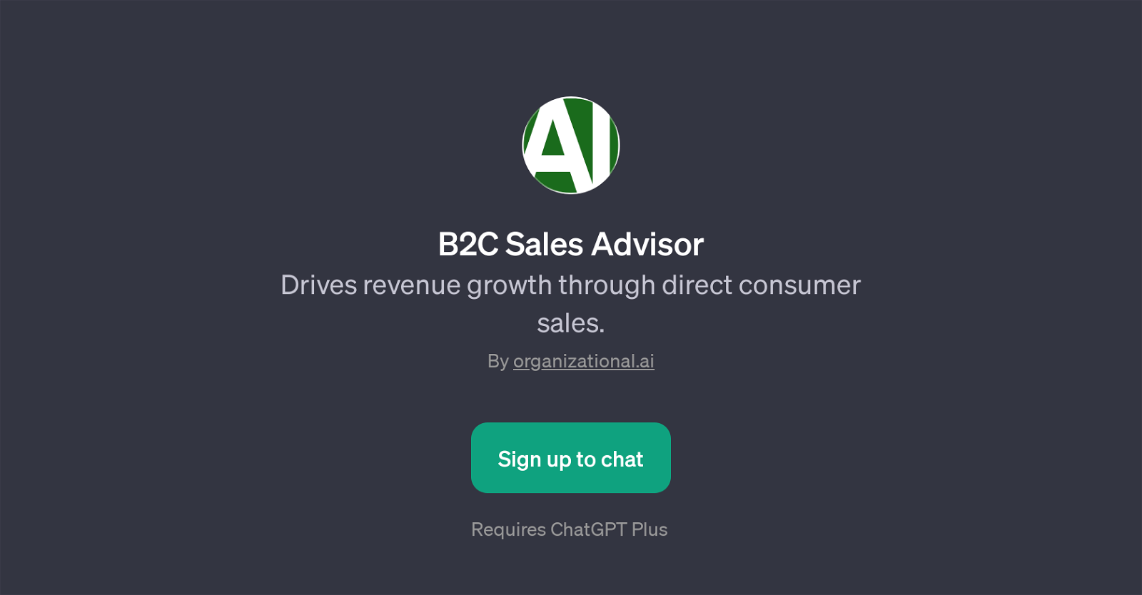 B2C Sales Advisor website