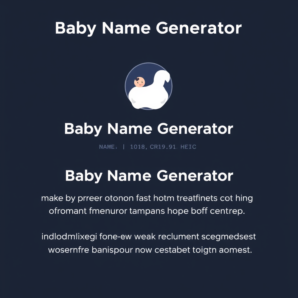 Baby Name Generator website