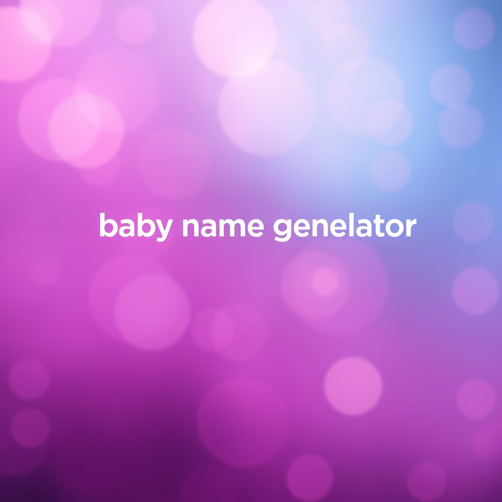 Baby name generator website