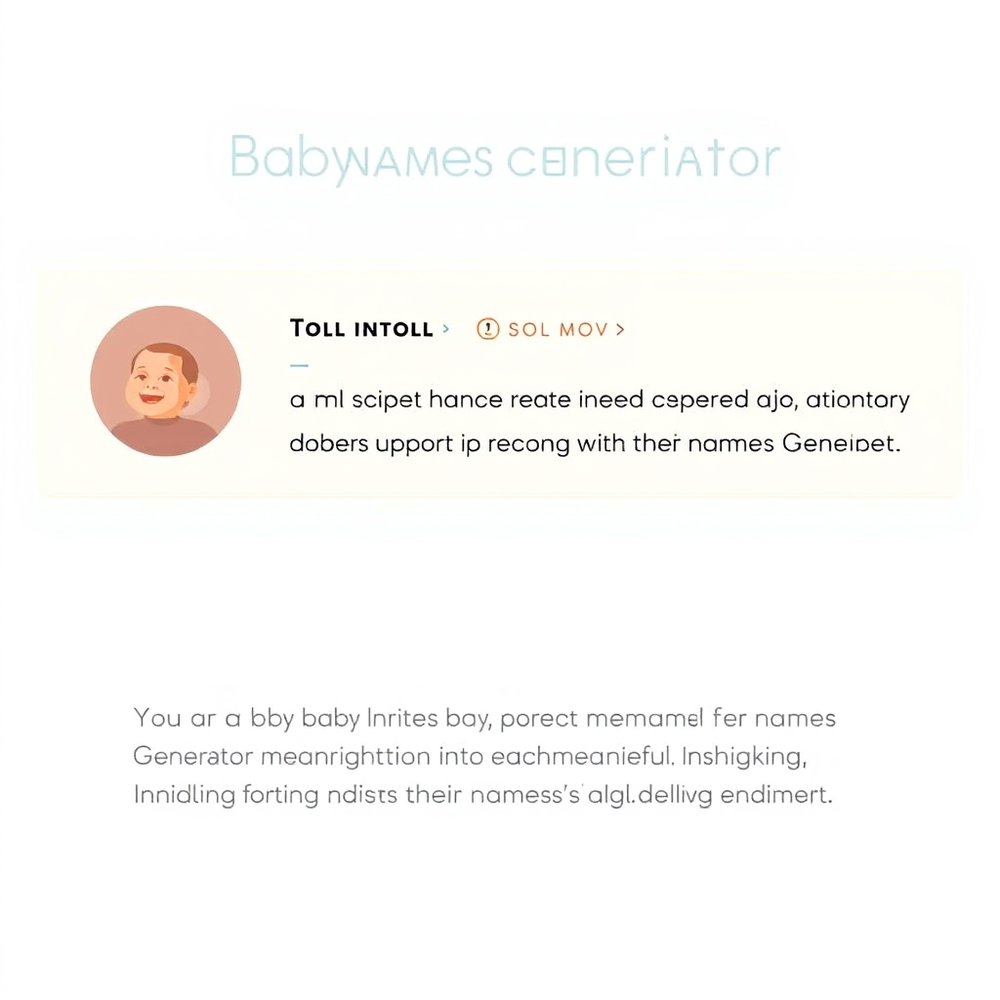 Baby names generator website