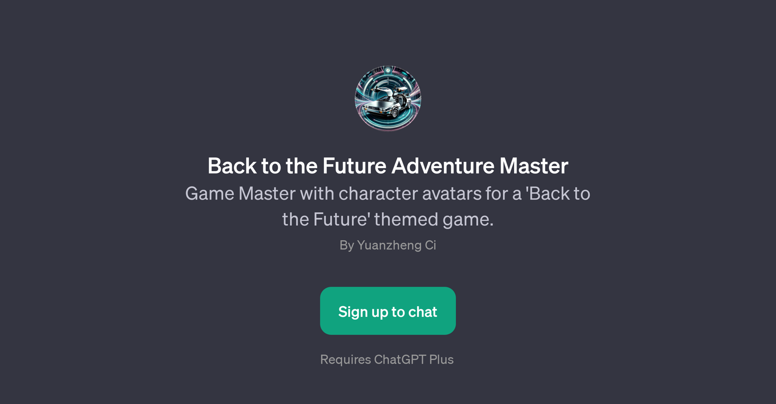 Back to the Future Adventure Master website