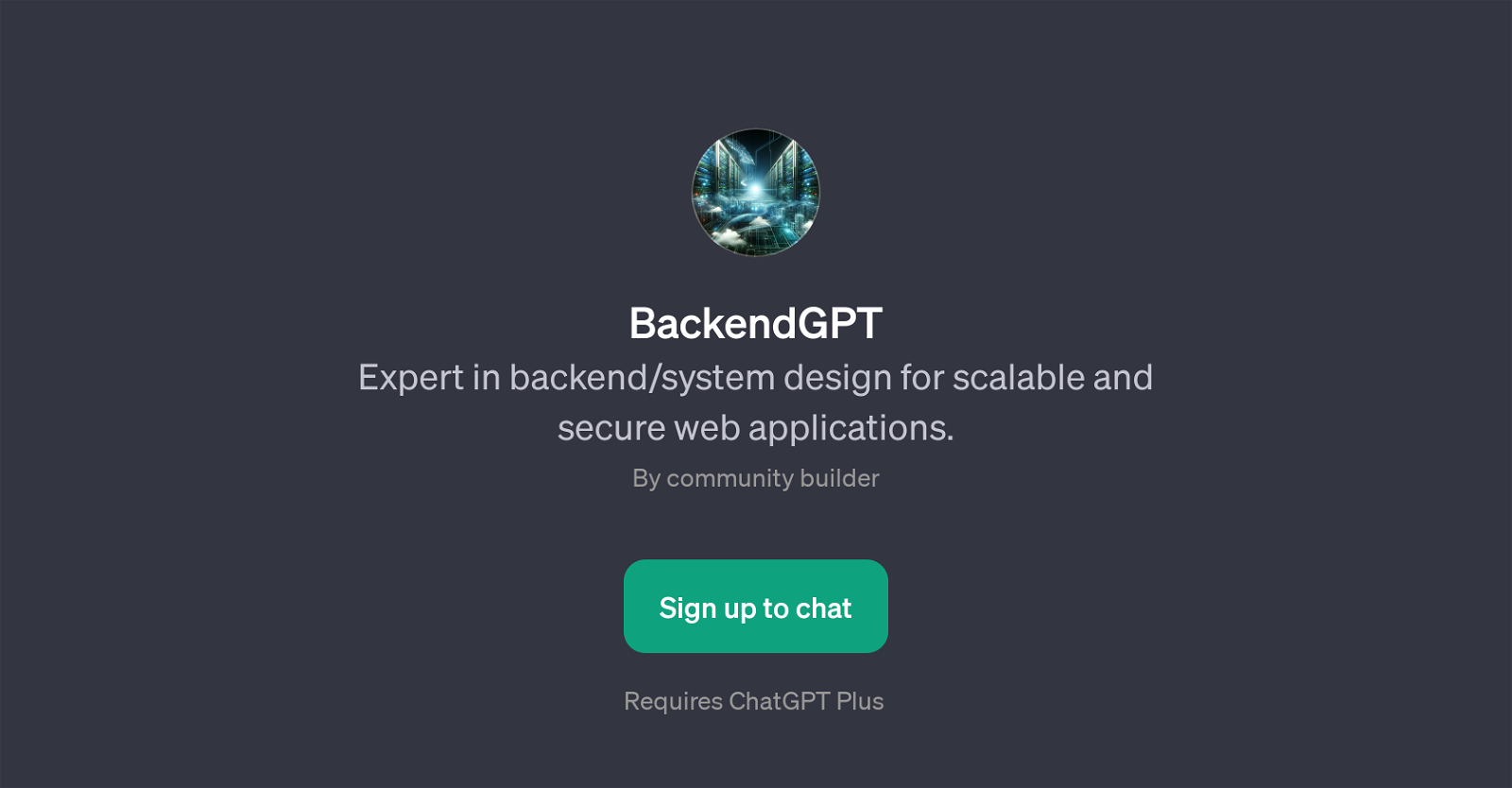 BackendGPT website