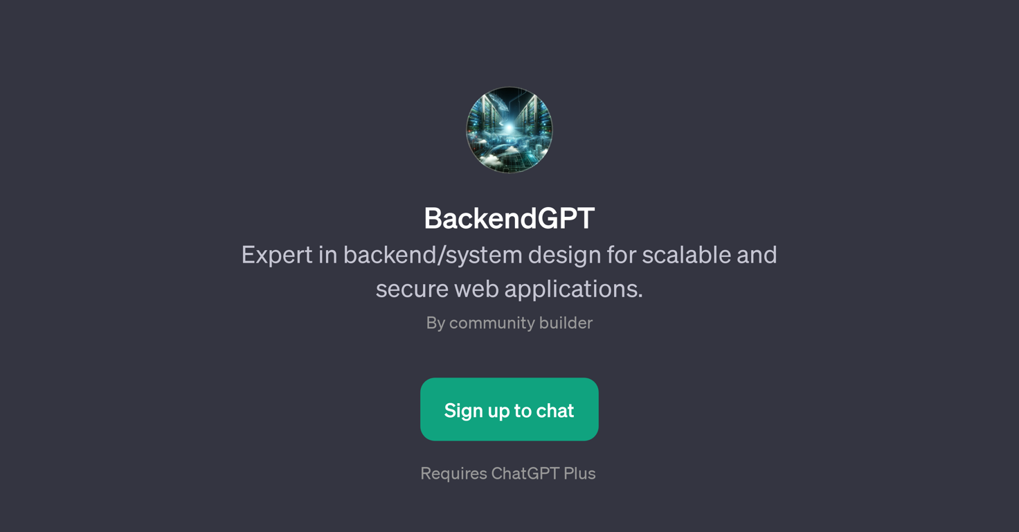 BackendGPT website
