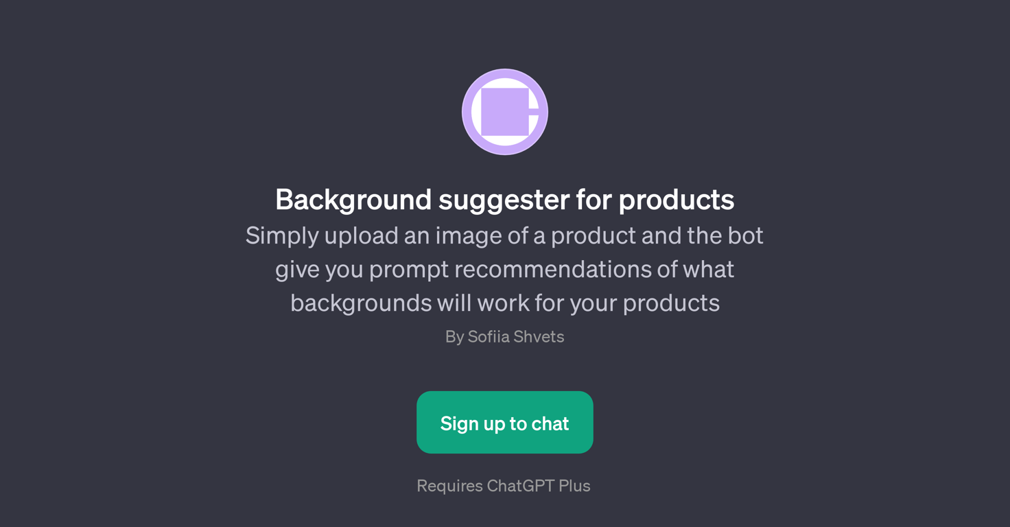 Background Suggester for Products website
