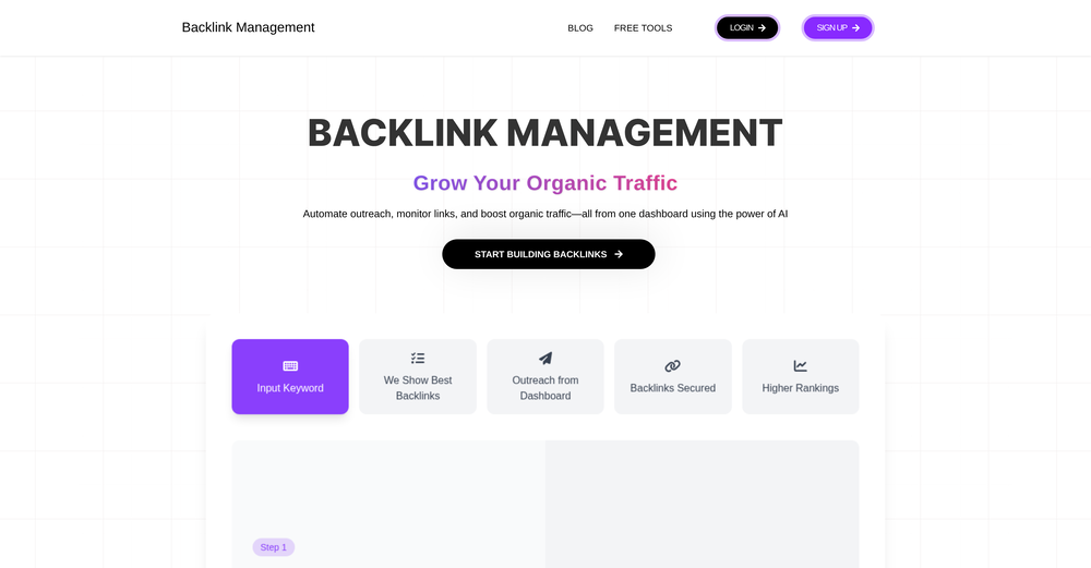 Backlink Management website