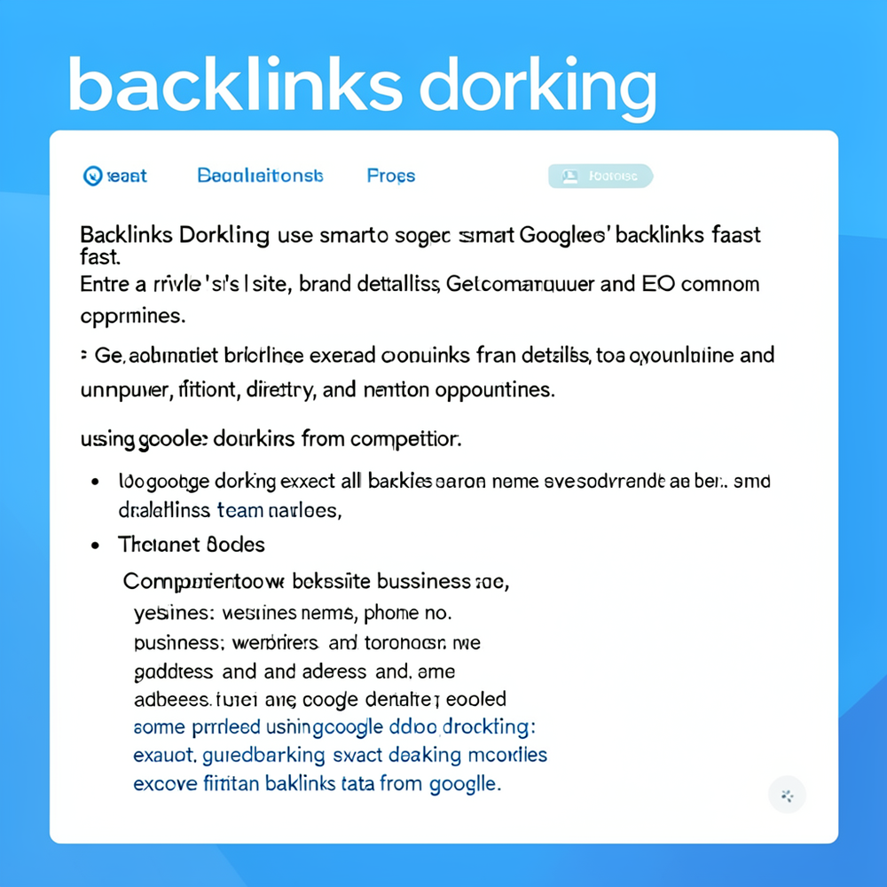 backlinks dorking website