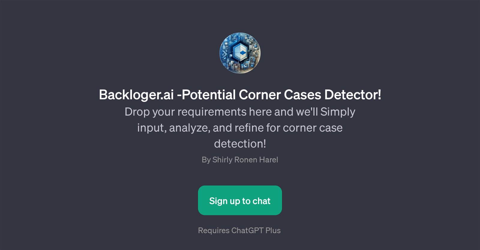 Backloger.ai - Potential Corner Cases Detector website