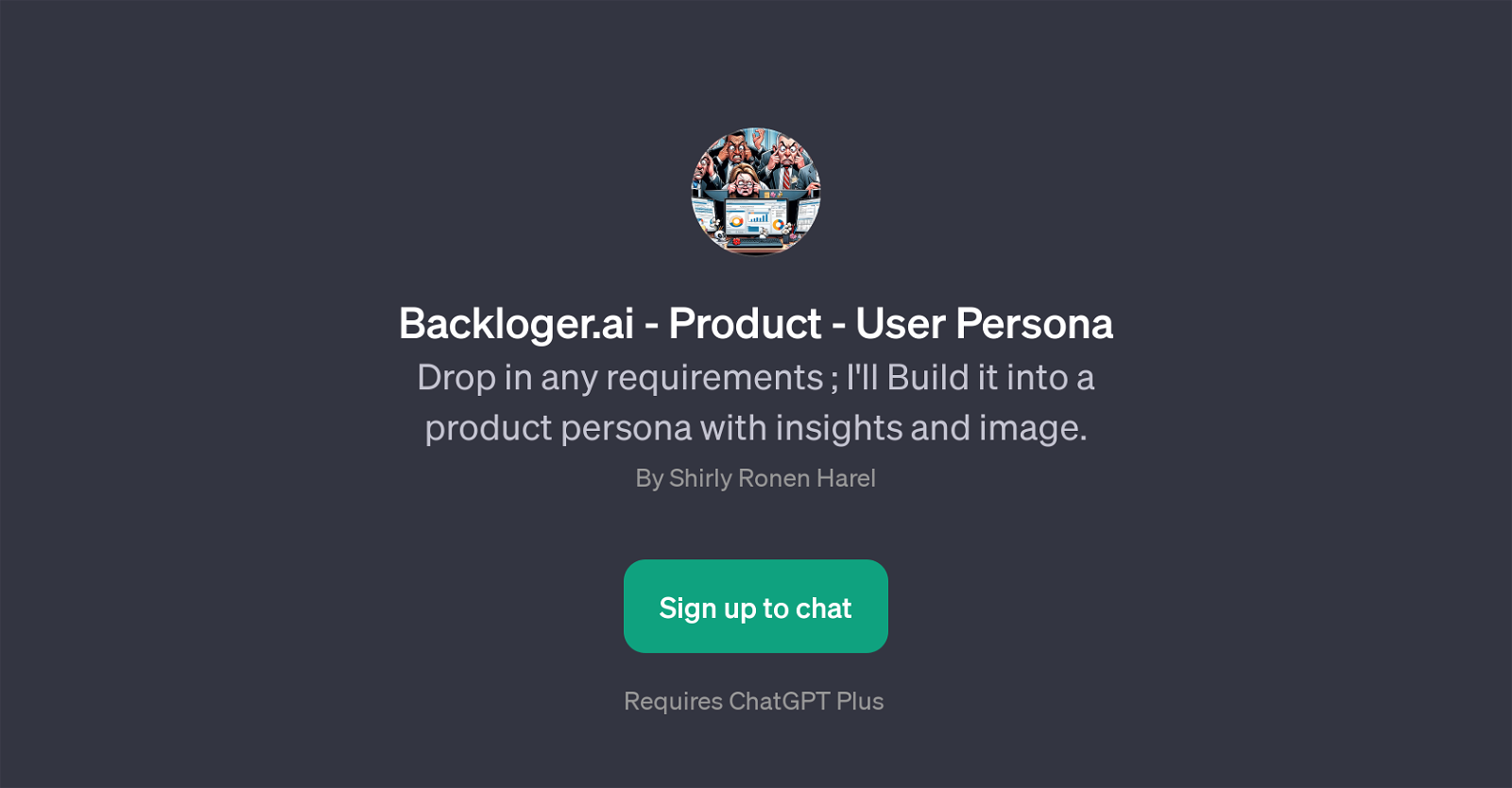 Backloger.ai - Product - User Persona website