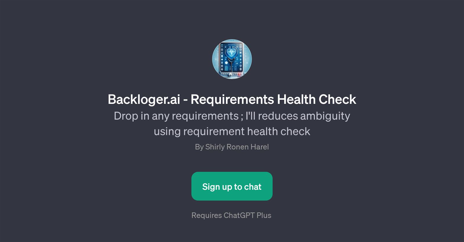 Backloger.ai - Requirements Health Check website