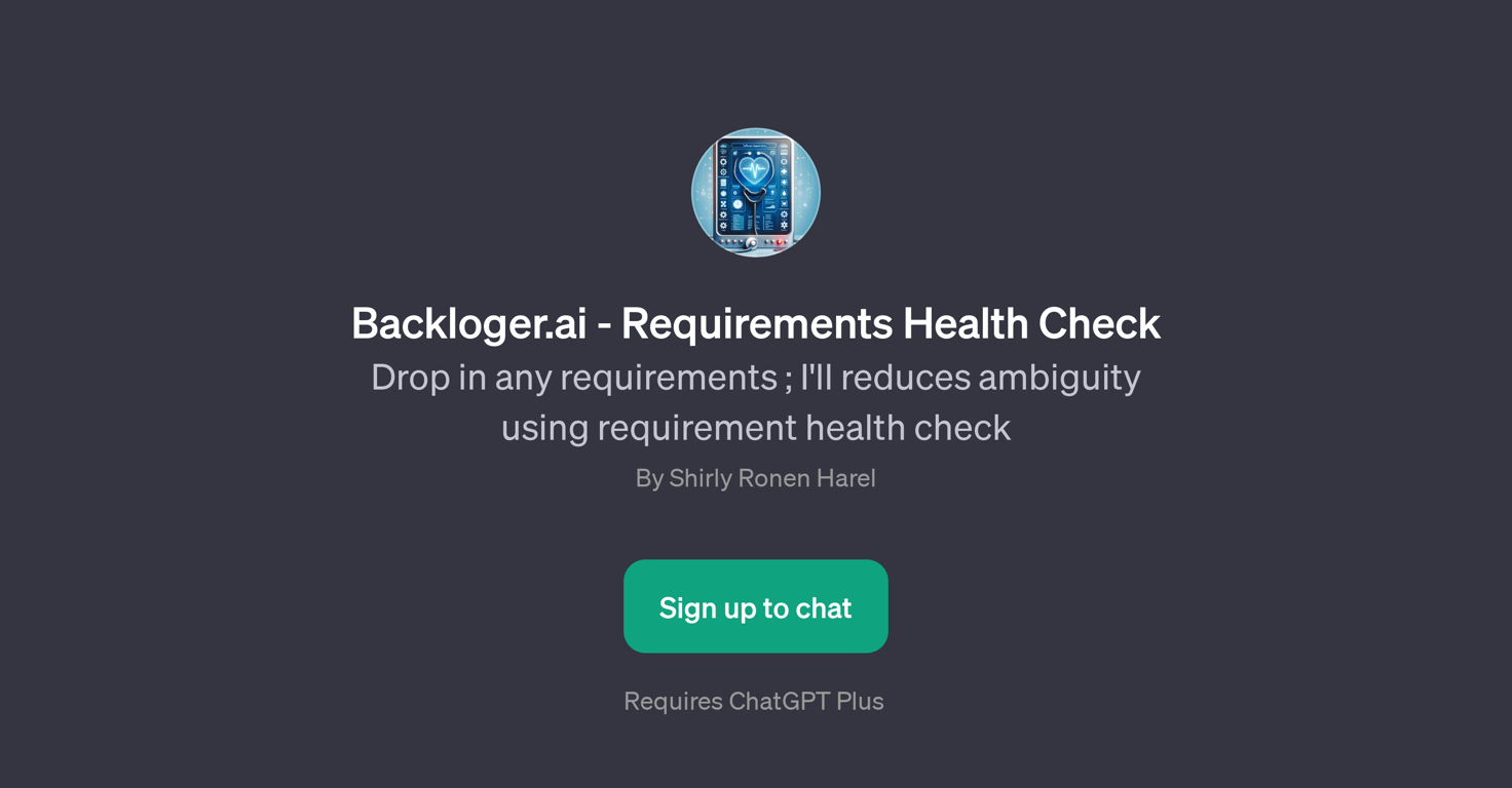 Backloger.ai - Requirements Health Check website