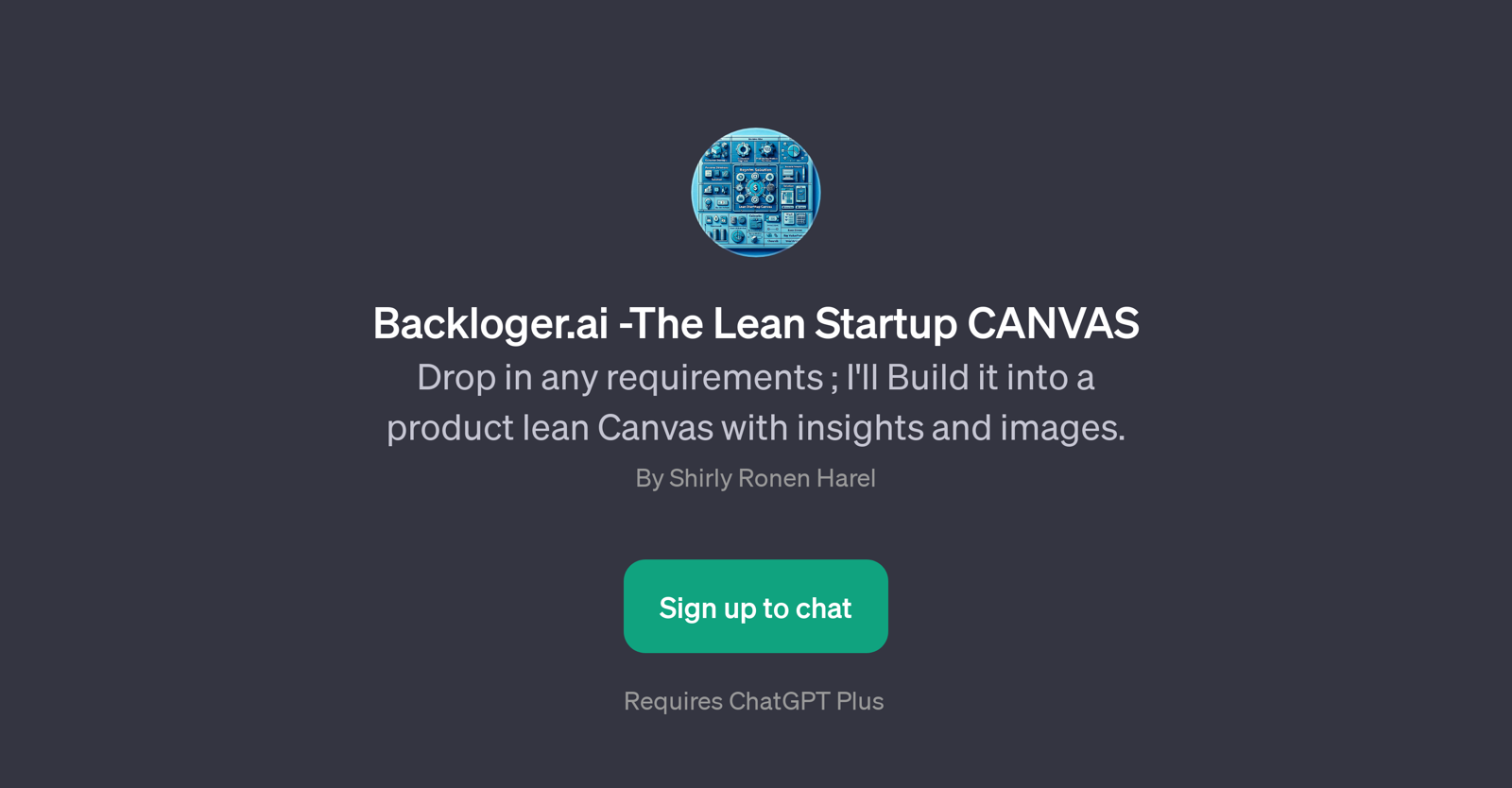 Backloger.ai - The Lean Startup CANVAS website