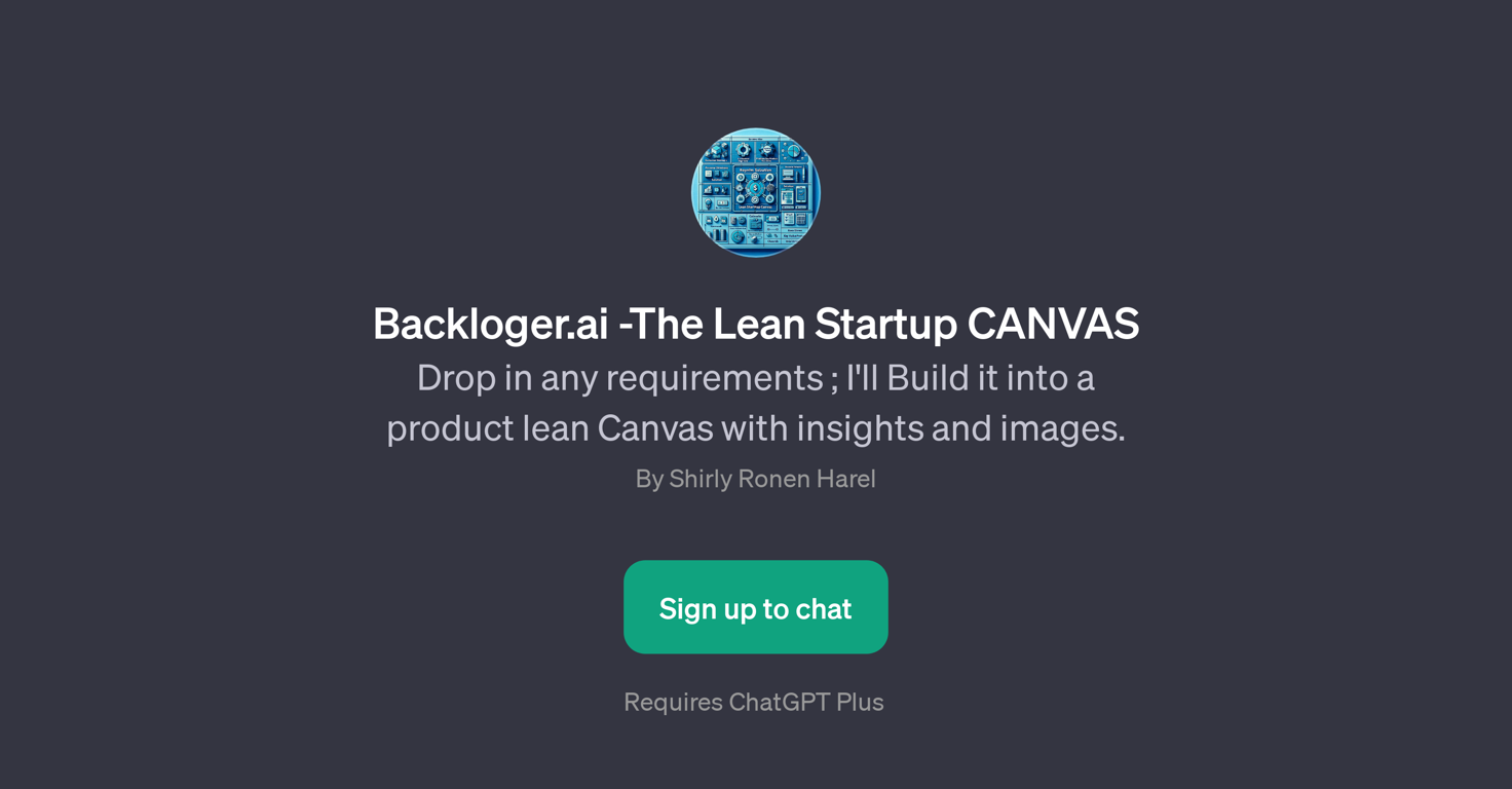 Backloger.ai - The Lean Startup CANVAS website