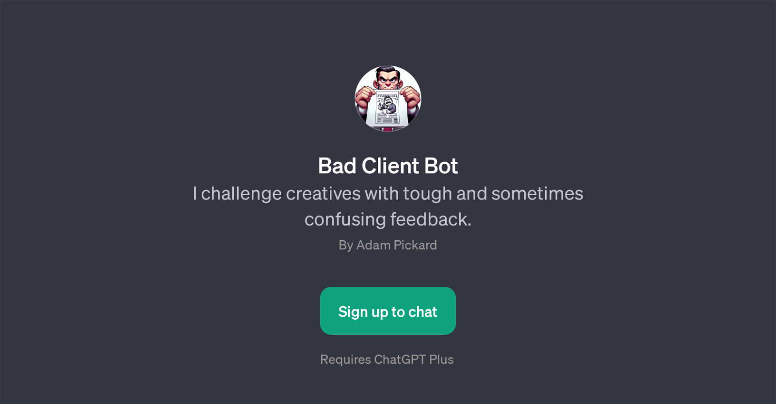 Bad Client Bot website