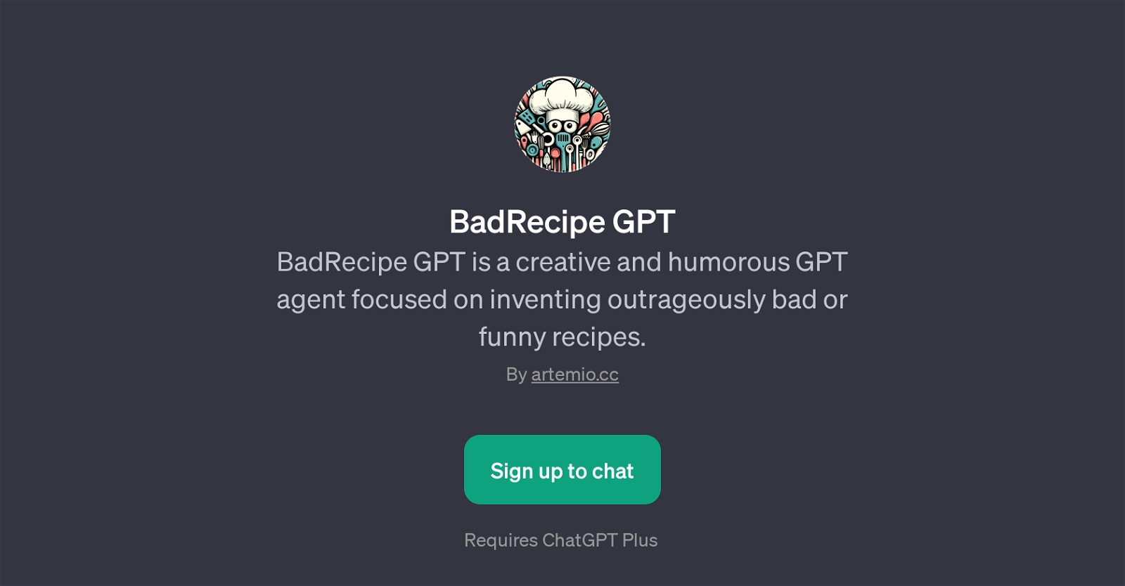 BadRecipe GPT website