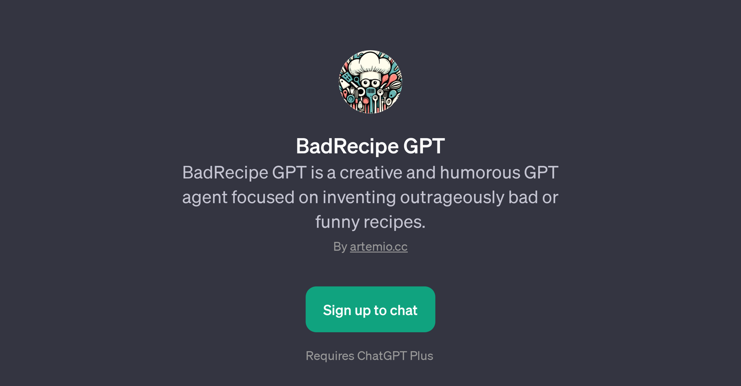 BadRecipe GPT website