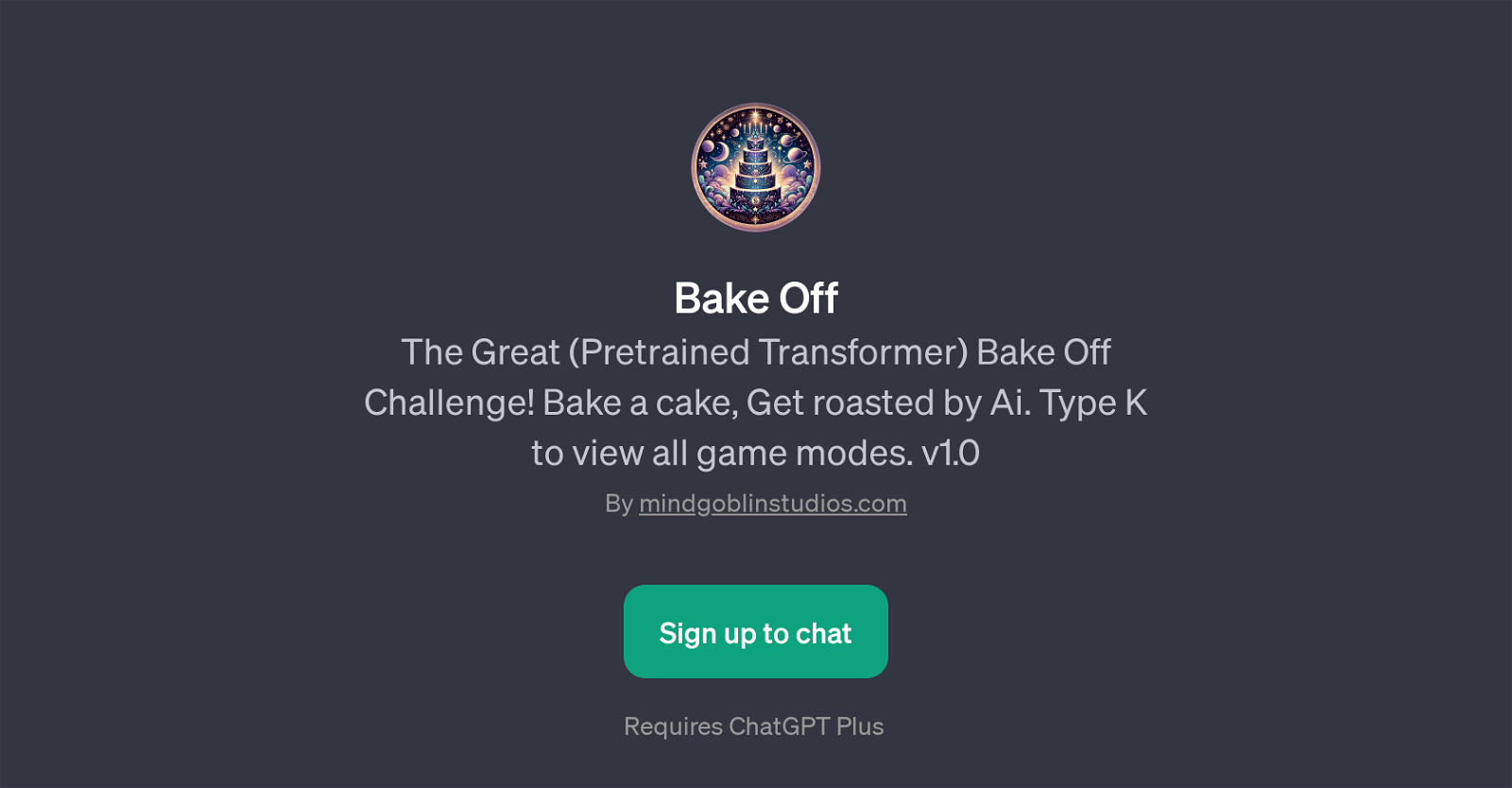 Bake Off website