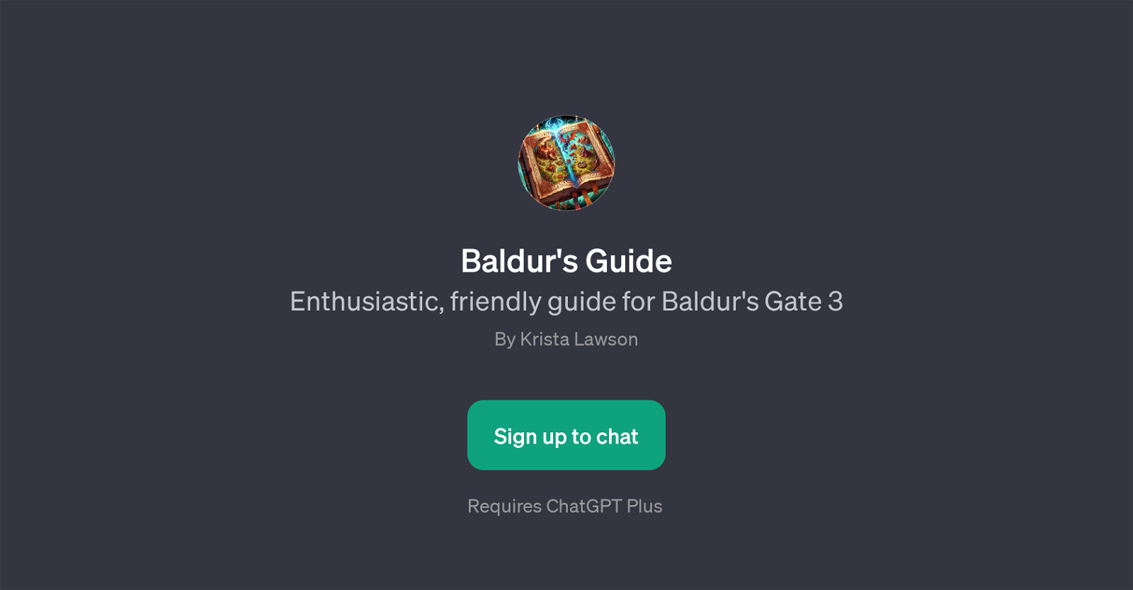 Baldur's Guide website