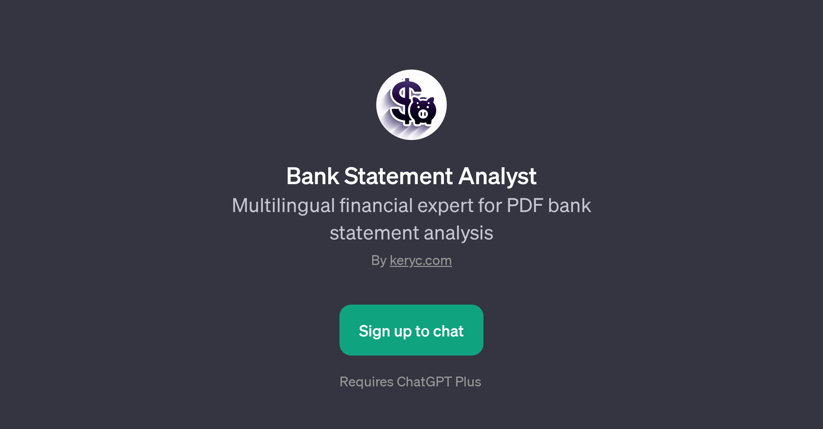 Bank Statement Analyst website