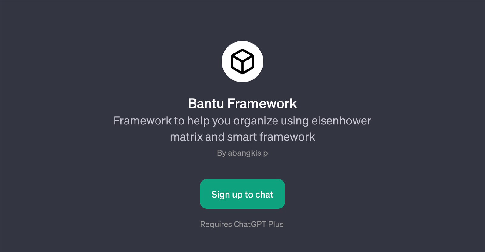 Bantu Framework website