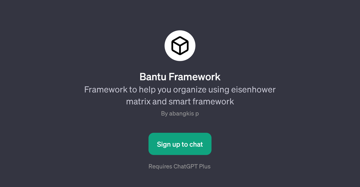 Bantu Framework website