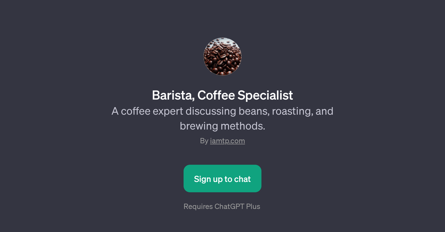 Barista, Coffee Specialist website