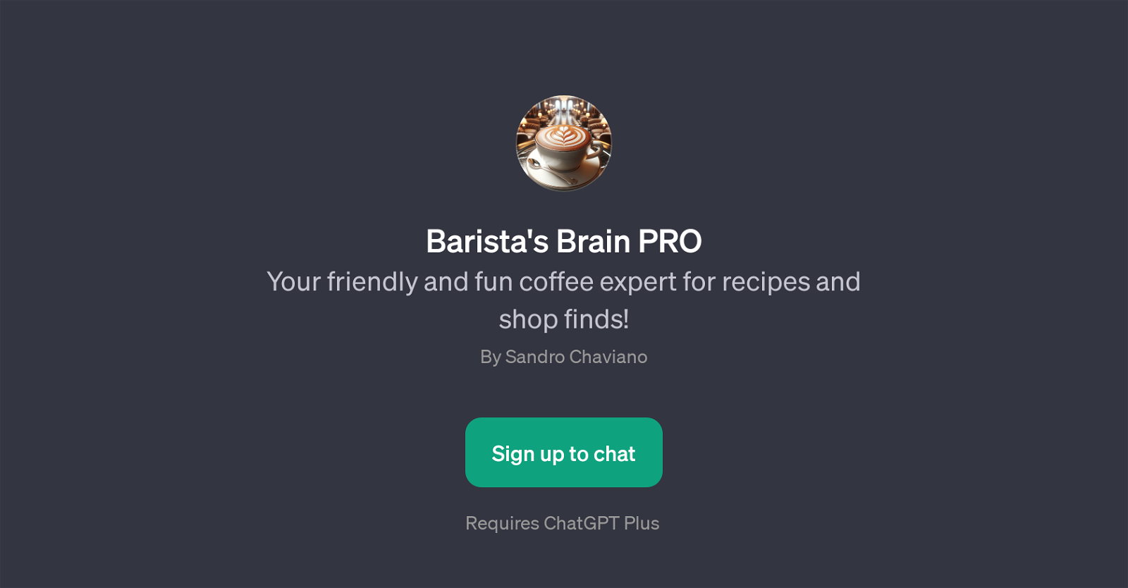Barista's Brain PRO website