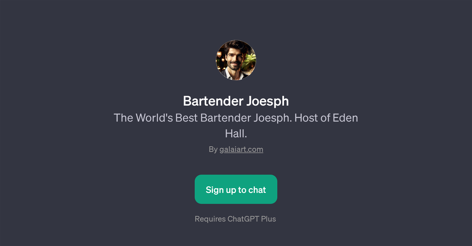 Bartender Joesph website