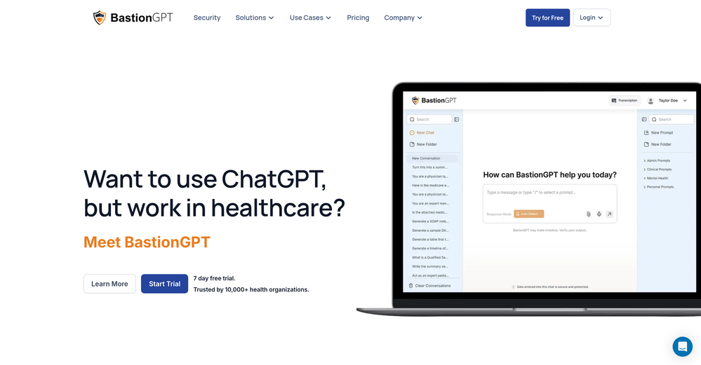BastionGPT website