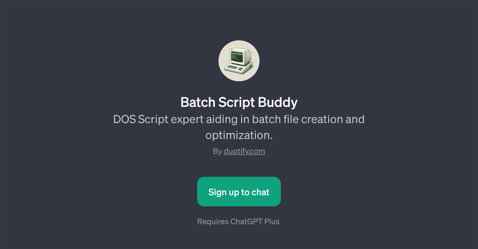 Batch Script Buddy website